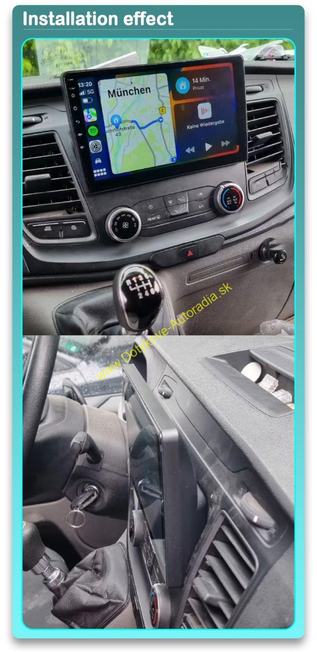 AMARK AM9394 FORD TRANSIT TOURNEO CUSTOM FIESTA ECOSPORT 2017+ ANDROID AUTORADIO NAVI